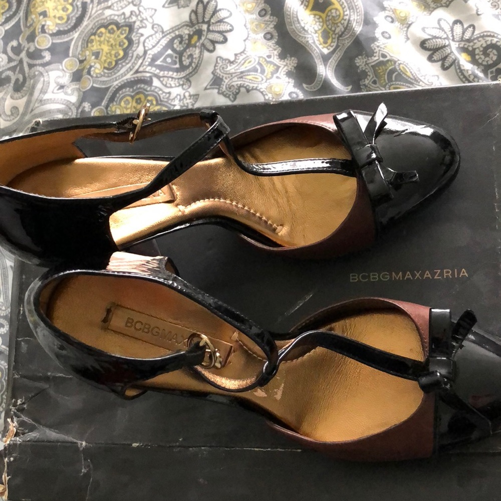 BCBG leather and patent leather heels.